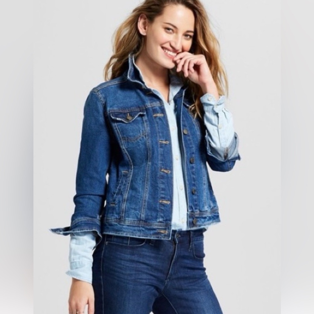 Universal Thread Freeborn Classic Stretch Denim Jean Jacket-Size L